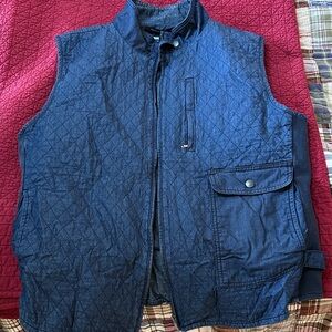 Men's Quilted vintage blue vest by Mercury Manufacturing Co.  size L
